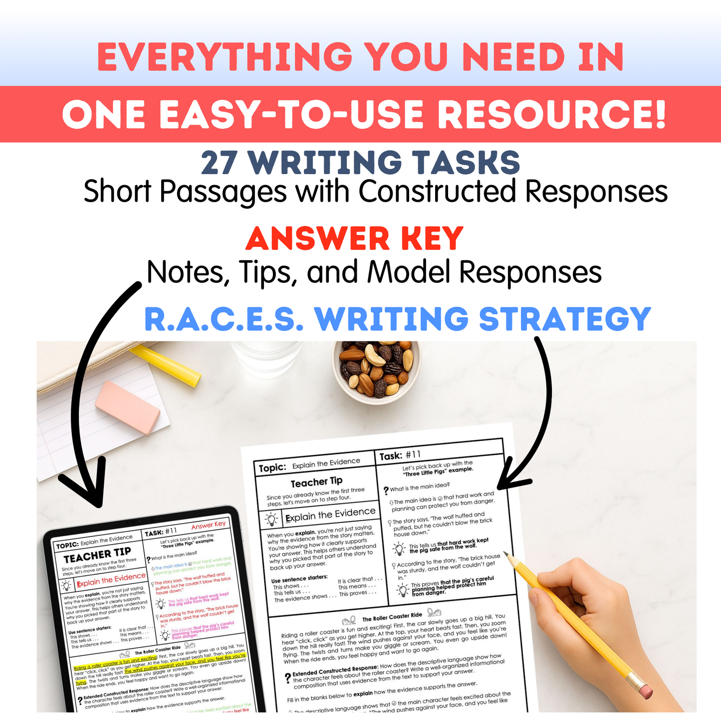 3rd Grade Writing Workbook - Digital PDF