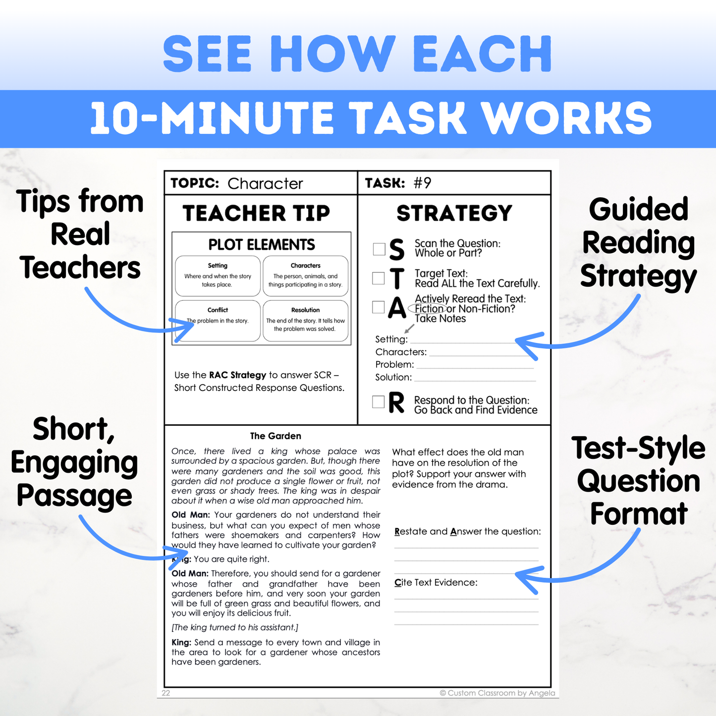 6th Grade Reading Comprehension Workbook - Digital PDF