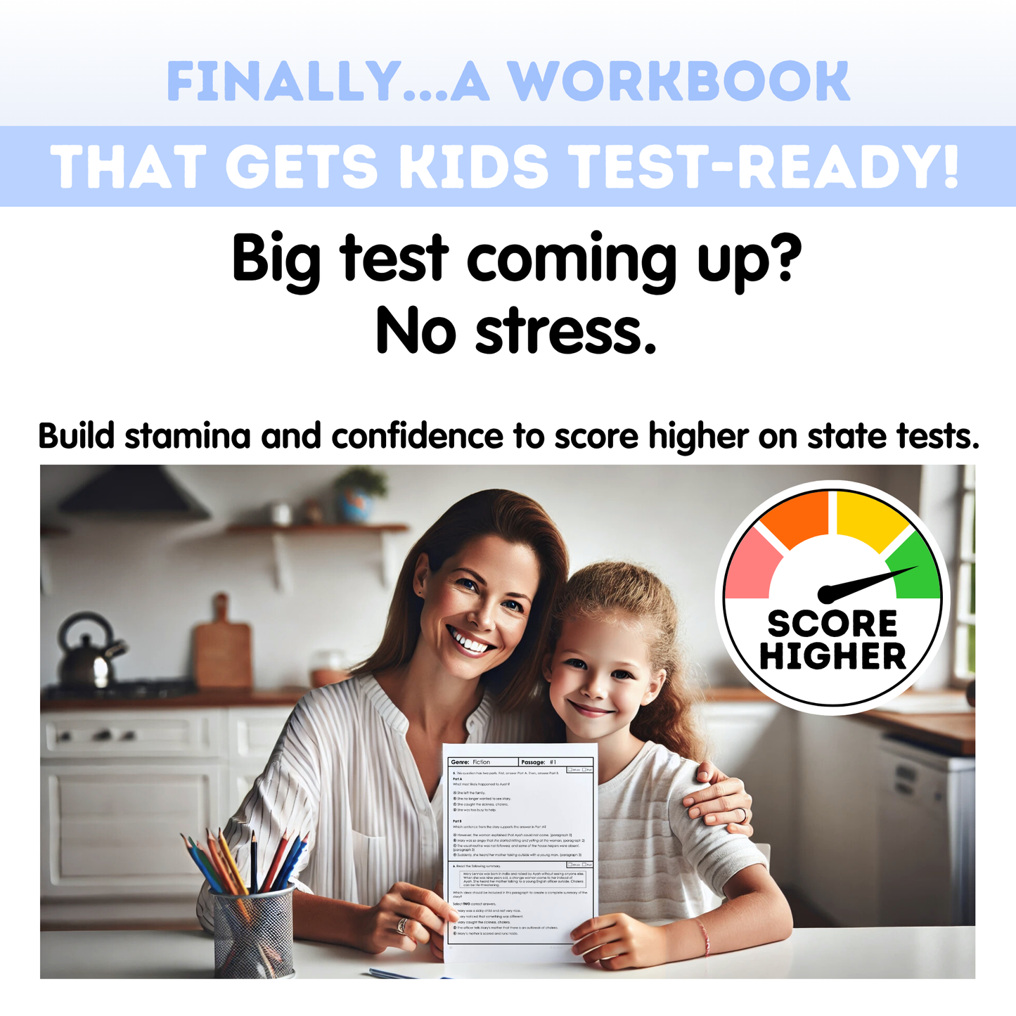 3rd Grade Comprehension Test Prep Passages Workbook