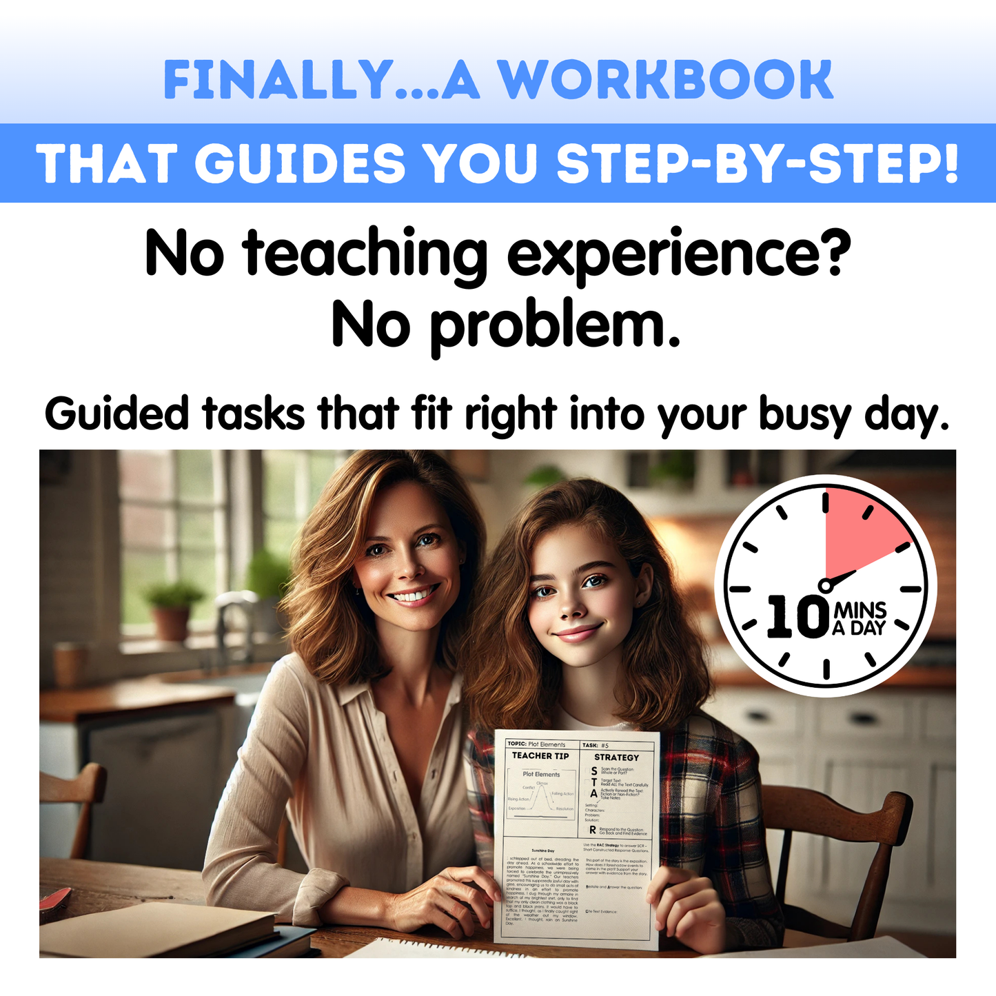 8th Grade Reading Comprehension Workbook - Digital PDF