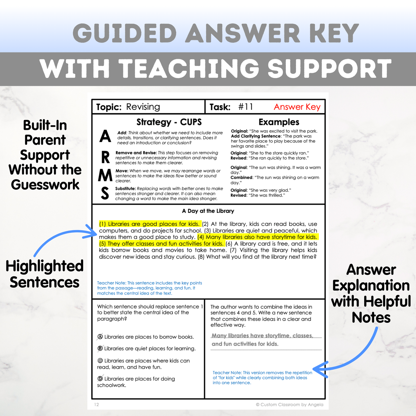 4th Grade Grammar Workbook (Editing & Revising) - Digital PDF