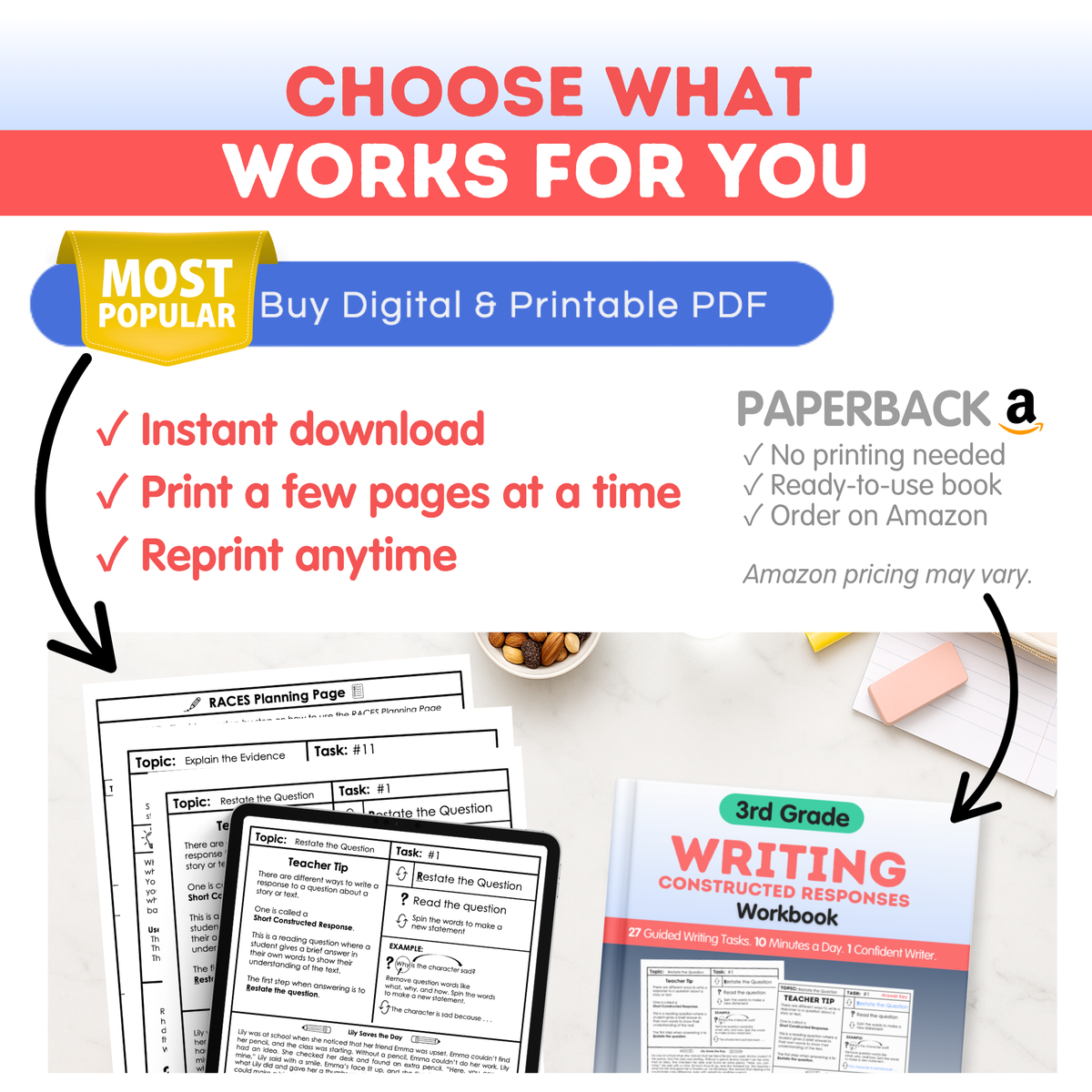 3rd Grade Writing Workbook