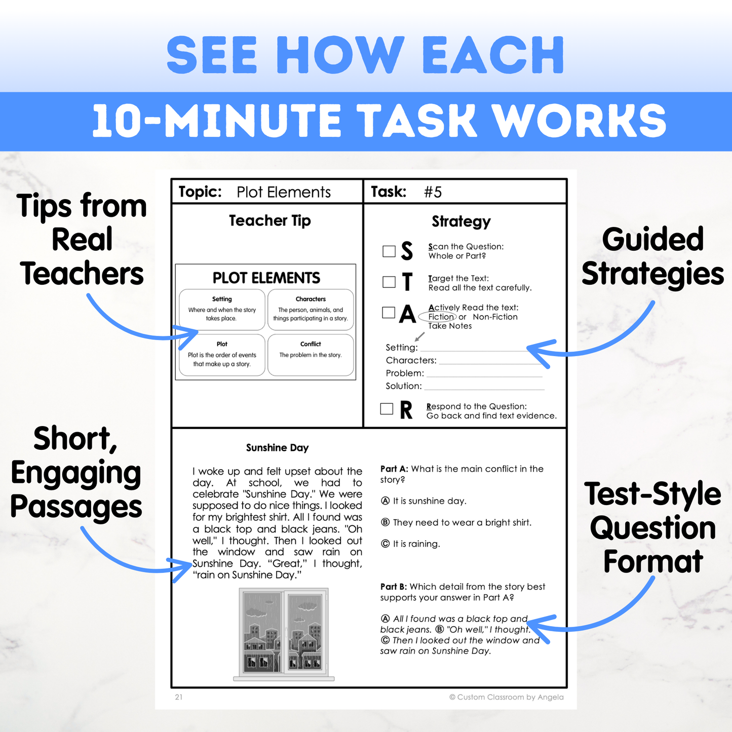 3rd Grade Ultimate 3-in-1 ELA Workbook for Test Prep Success - Digital PDF