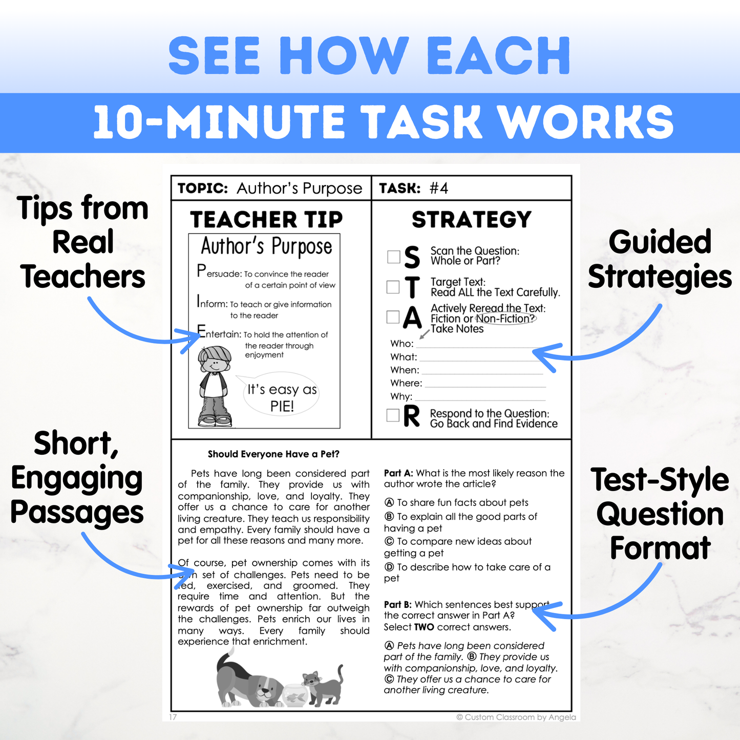 5th Grade Ultimate 3-in-1 ELA Workbook for Test Prep Success - Digital PDF