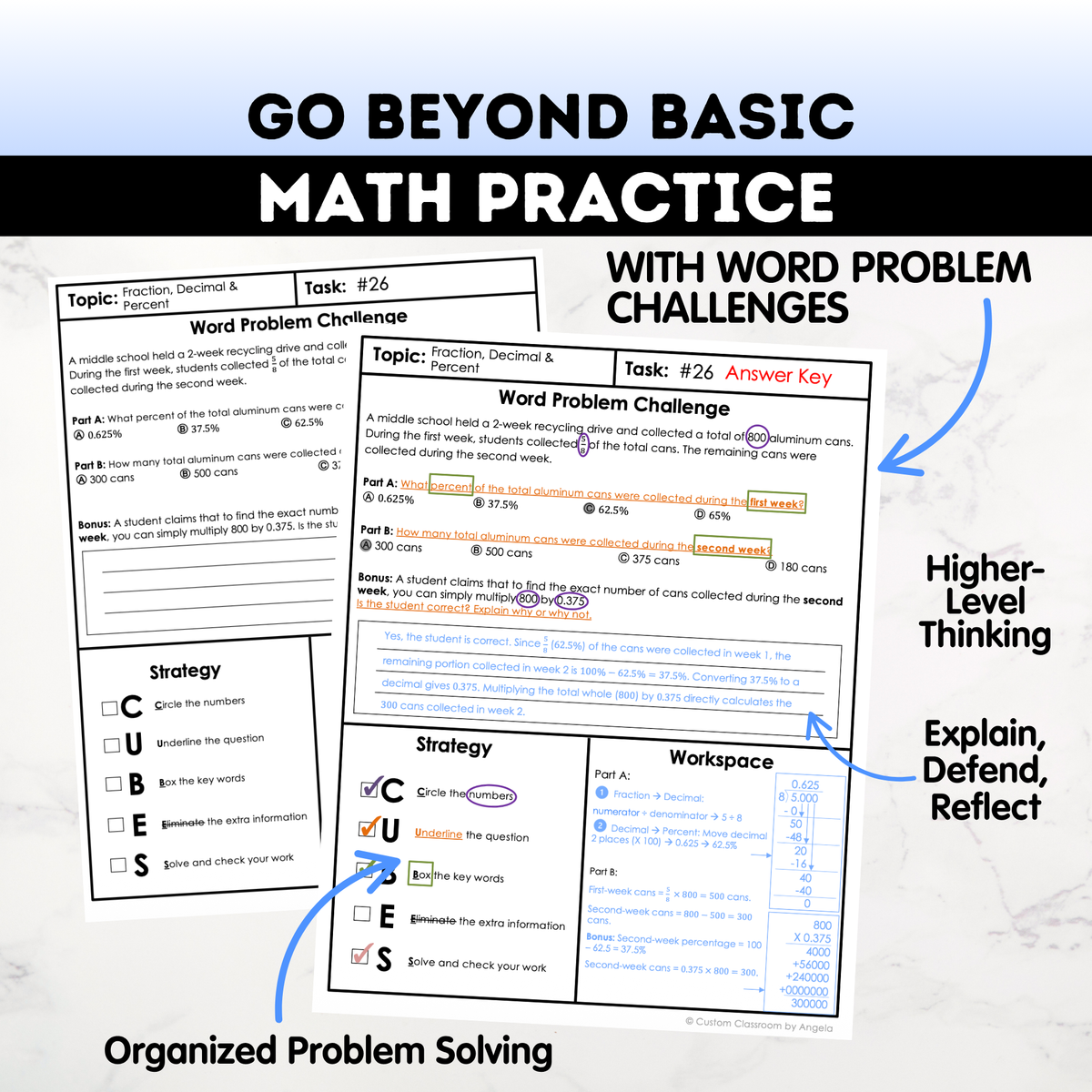 6th Grade Math Test Prep Workbook