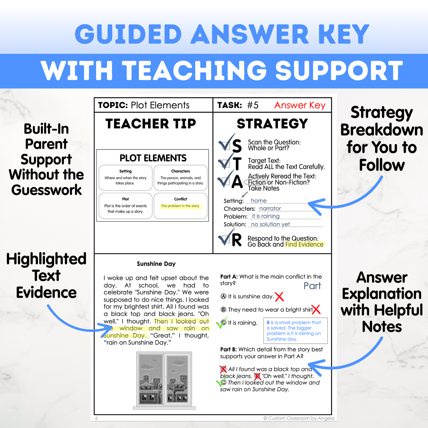 3rd Grade Ultimate 3-in-1 ELA Workbook for Test Prep Success - Digital PDF