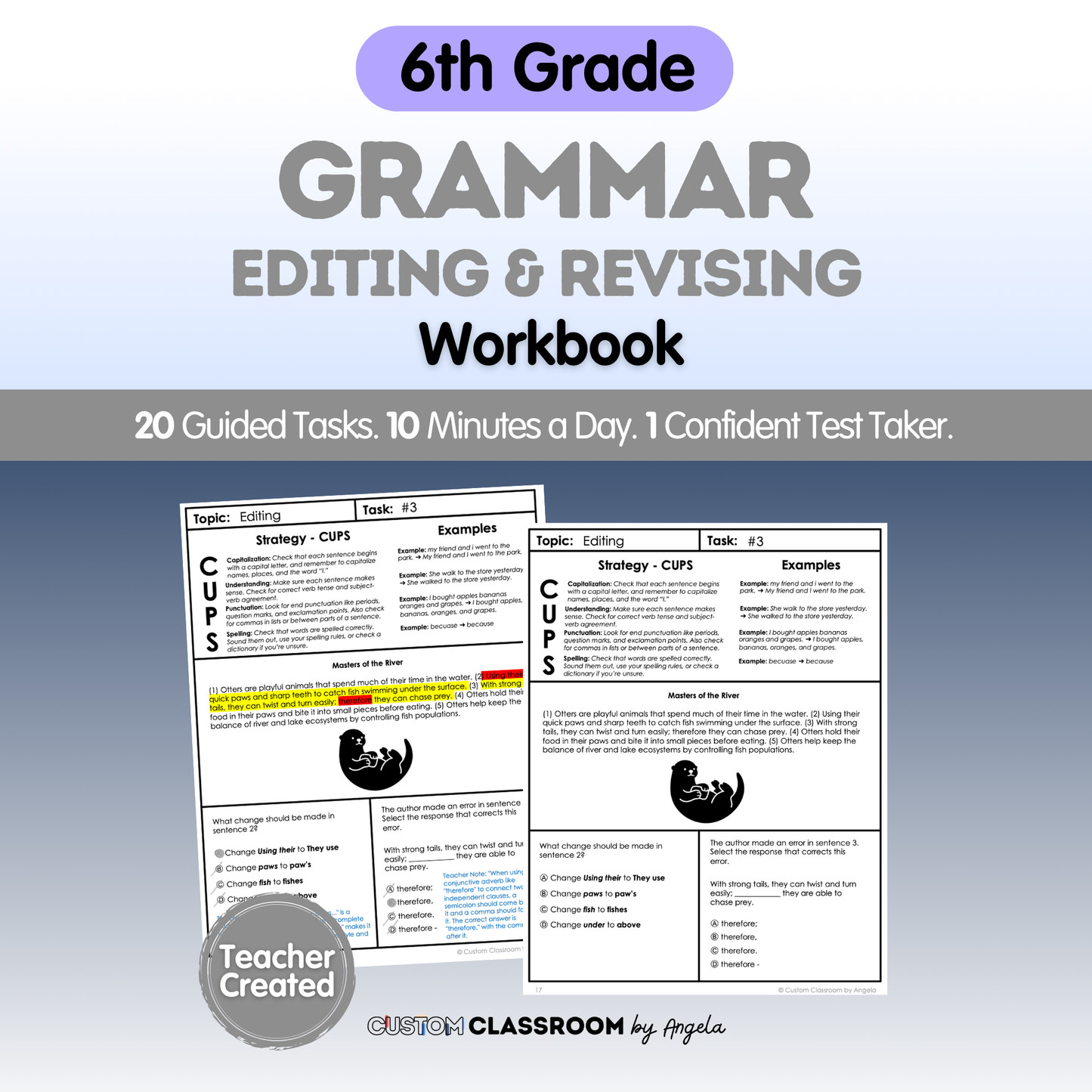 6th Grade Grammar Workbook (Editing & Revising) - Digital PDF
