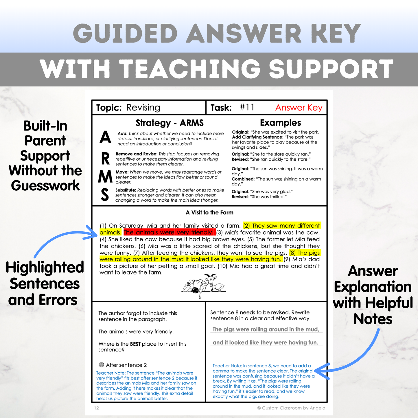 3rd Grade Grammar Workbook (Editing & Revising) - Digital PDF