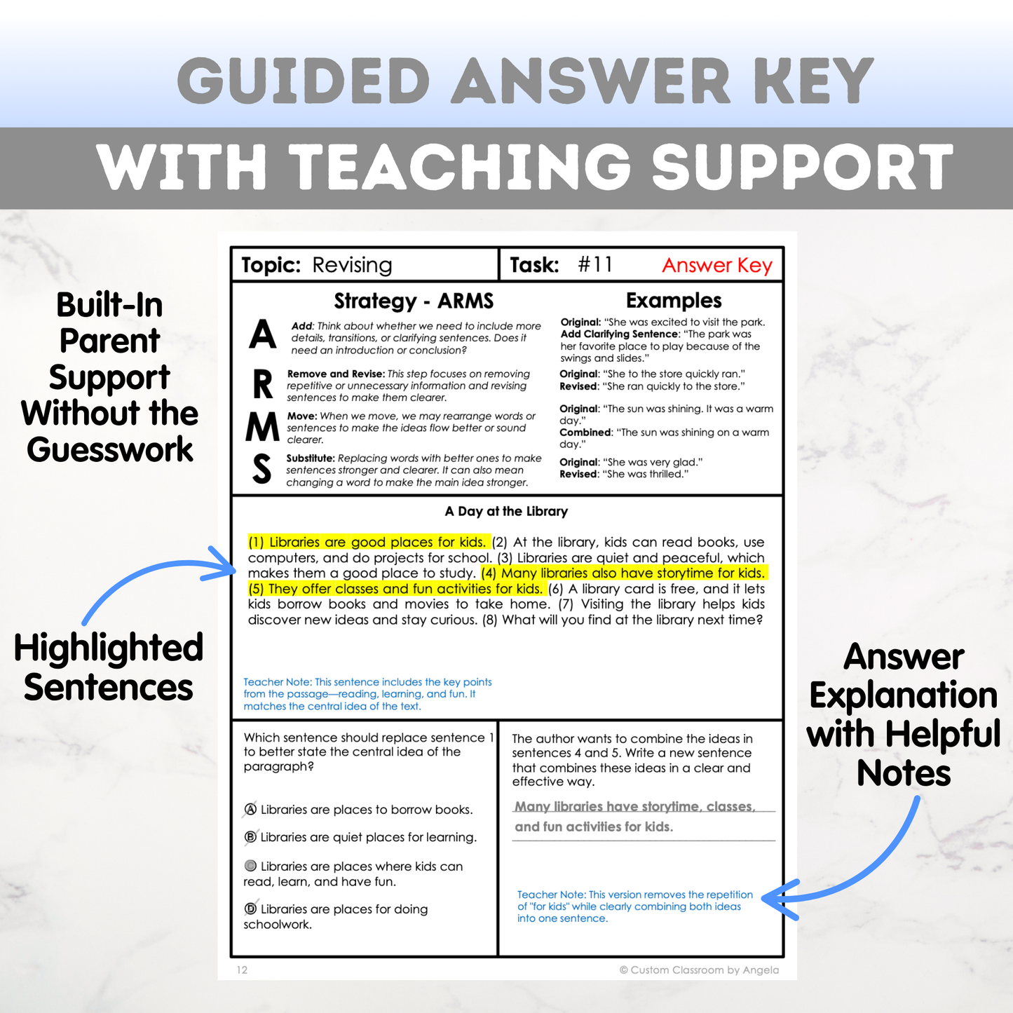 4th Grade Grammar Workbook (Editing & Revising) - Digital PDF