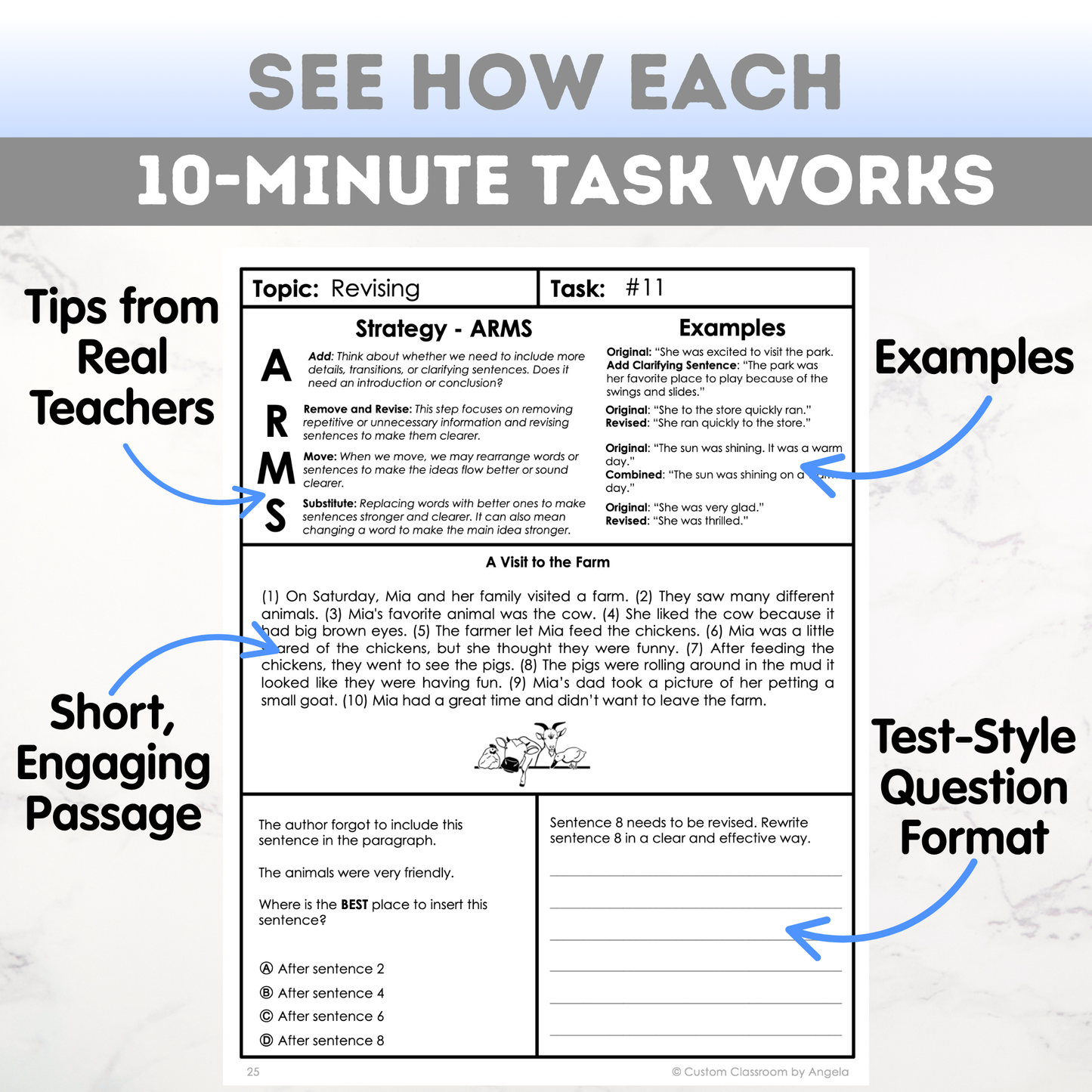 3rd Grade Grammar Workbook (Editing & Revising) - Digital PDF