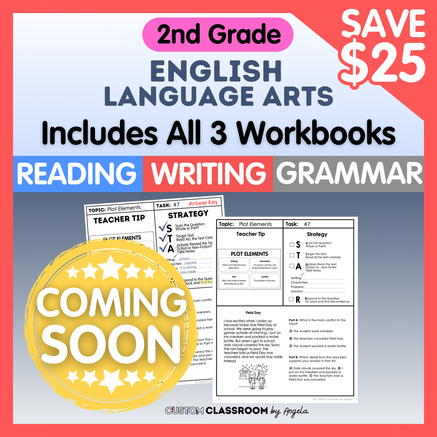 2nd Grade Reading, Writing & Grammar Bundle