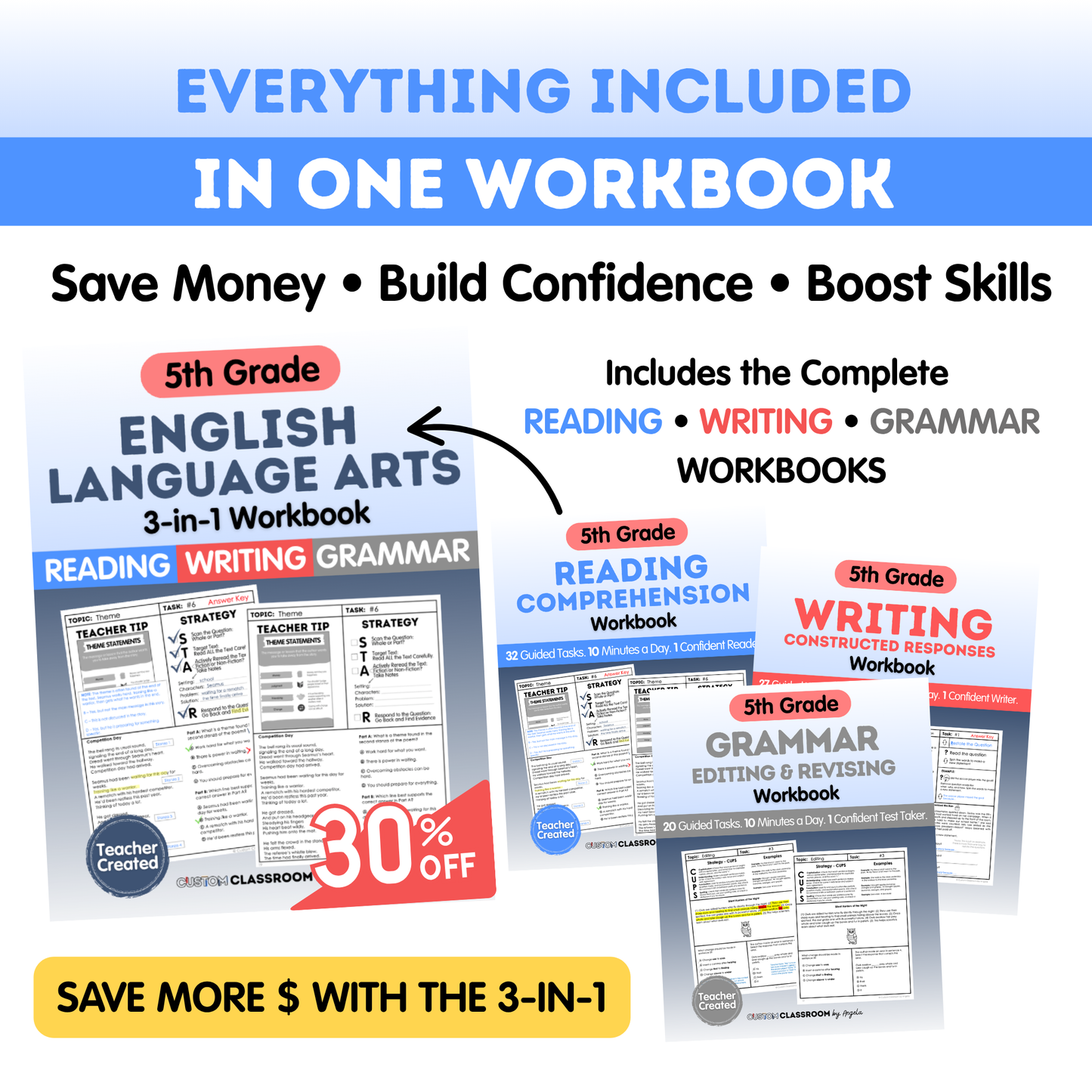 5th Grade Reading Comprehension Workbook