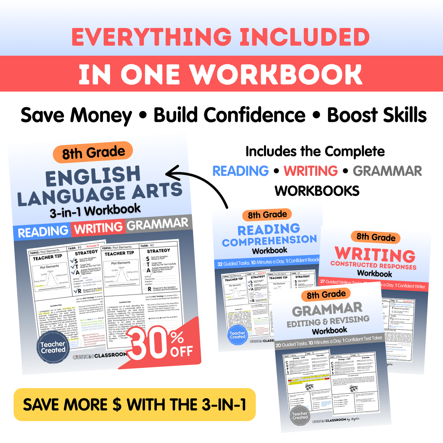 8th Grade Writing Workbook - Digital PDF