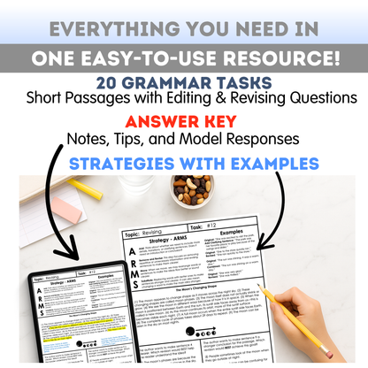 6th Grade Grammar Workbook (Editing & Revising) - Digital PDF
