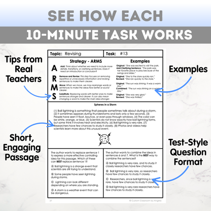 6th Grade Grammar Workbook (Editing & Revising) - Digital PDF