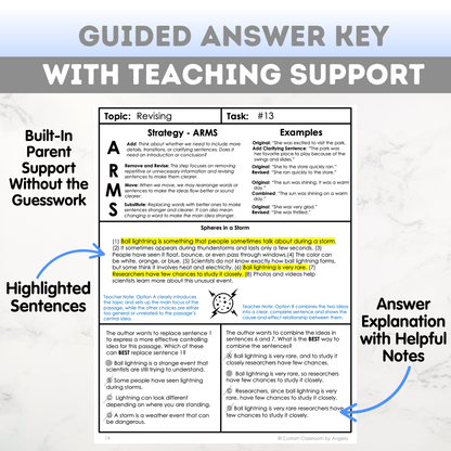 6th Grade Grammar Workbook (Editing & Revising) - Digital PDF