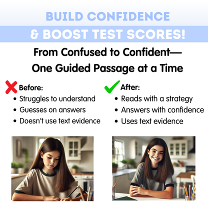 5th Grade Comprehension Test Prep Passages Workbook