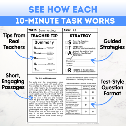 6th Grade Ultimate 3-in-1 ELA Workbook for Test Prep Success - Digital PDF