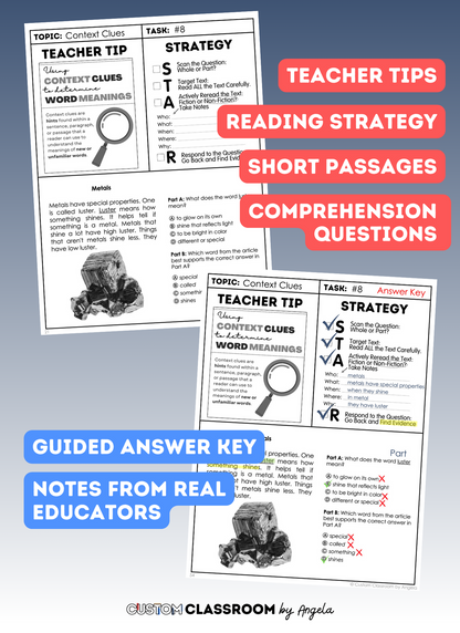 3rd Grade Reading Comprehension Workbook - Digital PDF