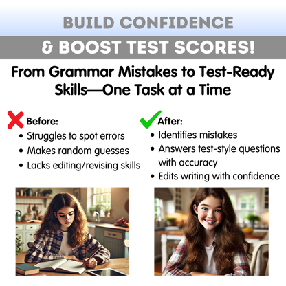 7th Grade Grammar Workbook (Editing & Revising) - Digital PDF