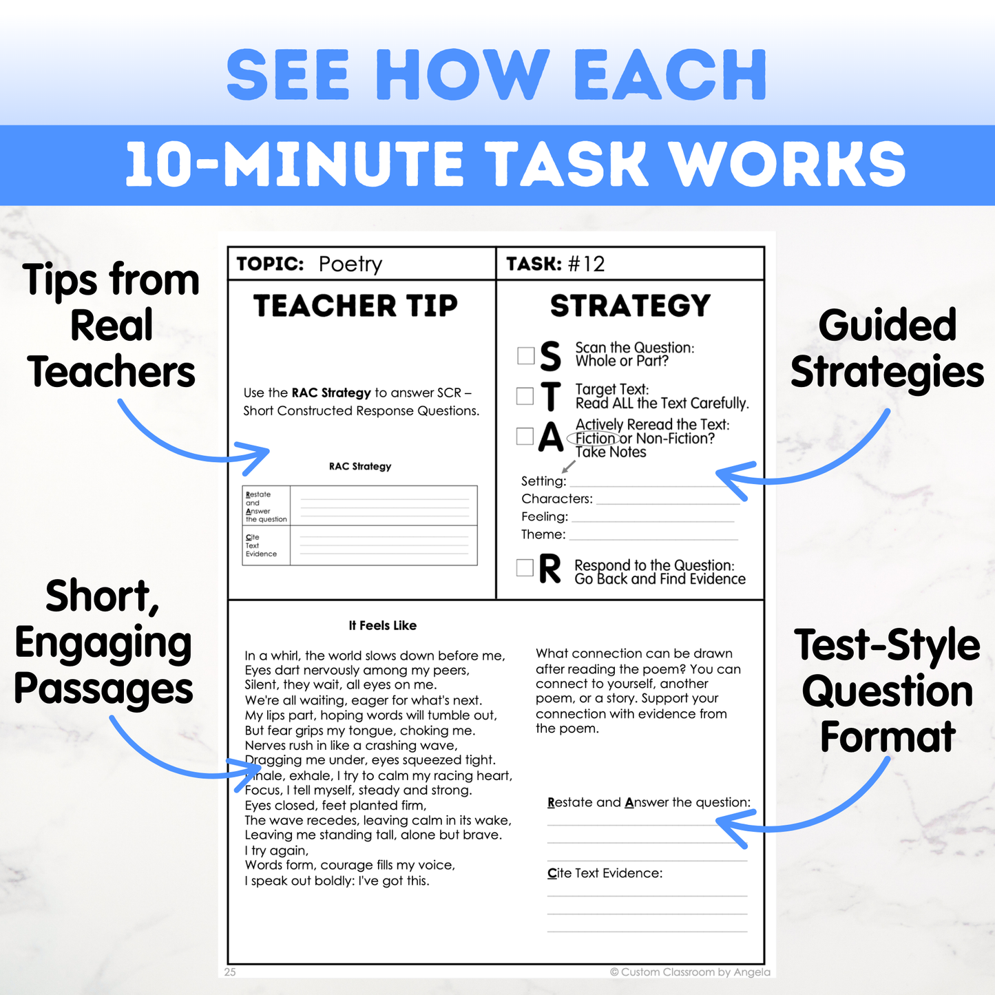 7th Grade Ultimate 3-in-1 ELA Workbook for Test Prep Success - Digital PDF