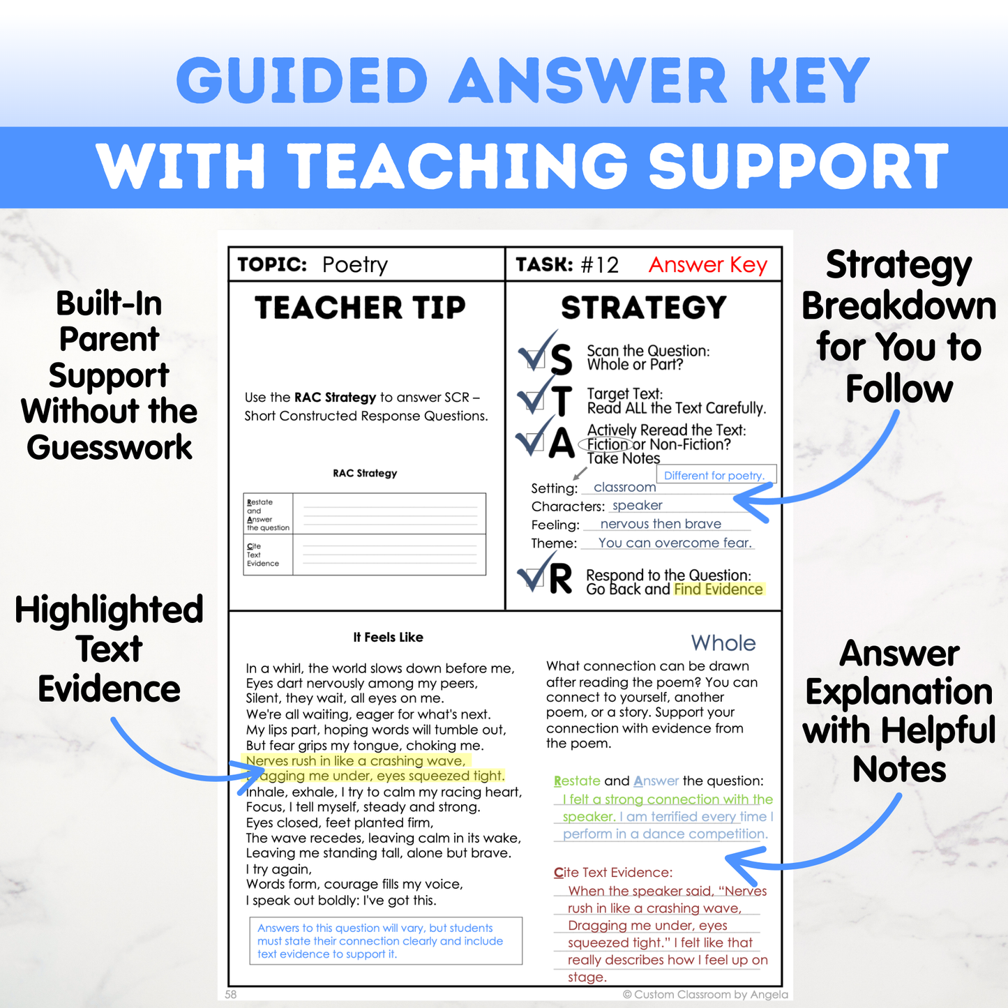 7th Grade Ultimate 3-in-1 ELA Workbook for Test Prep Success - Digital PDF