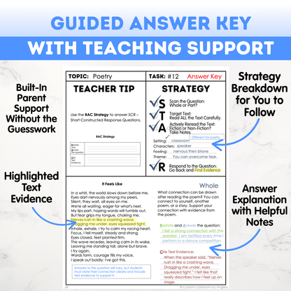 7th Grade Ultimate 3-in-1 ELA Workbook for Test Prep Success - Digital PDF