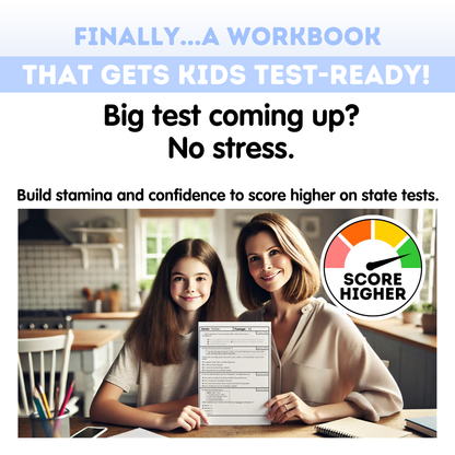 6th Grade Comprehension Test Prep Passages Workbook