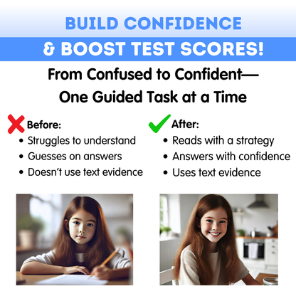 4th Grade Reading Comprehension Workbook - Digital PDF