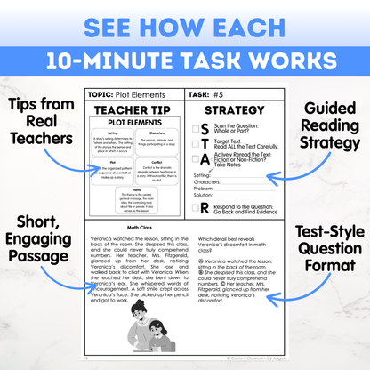 4th Grade Reading Comprehension Workbook - Digital PDF