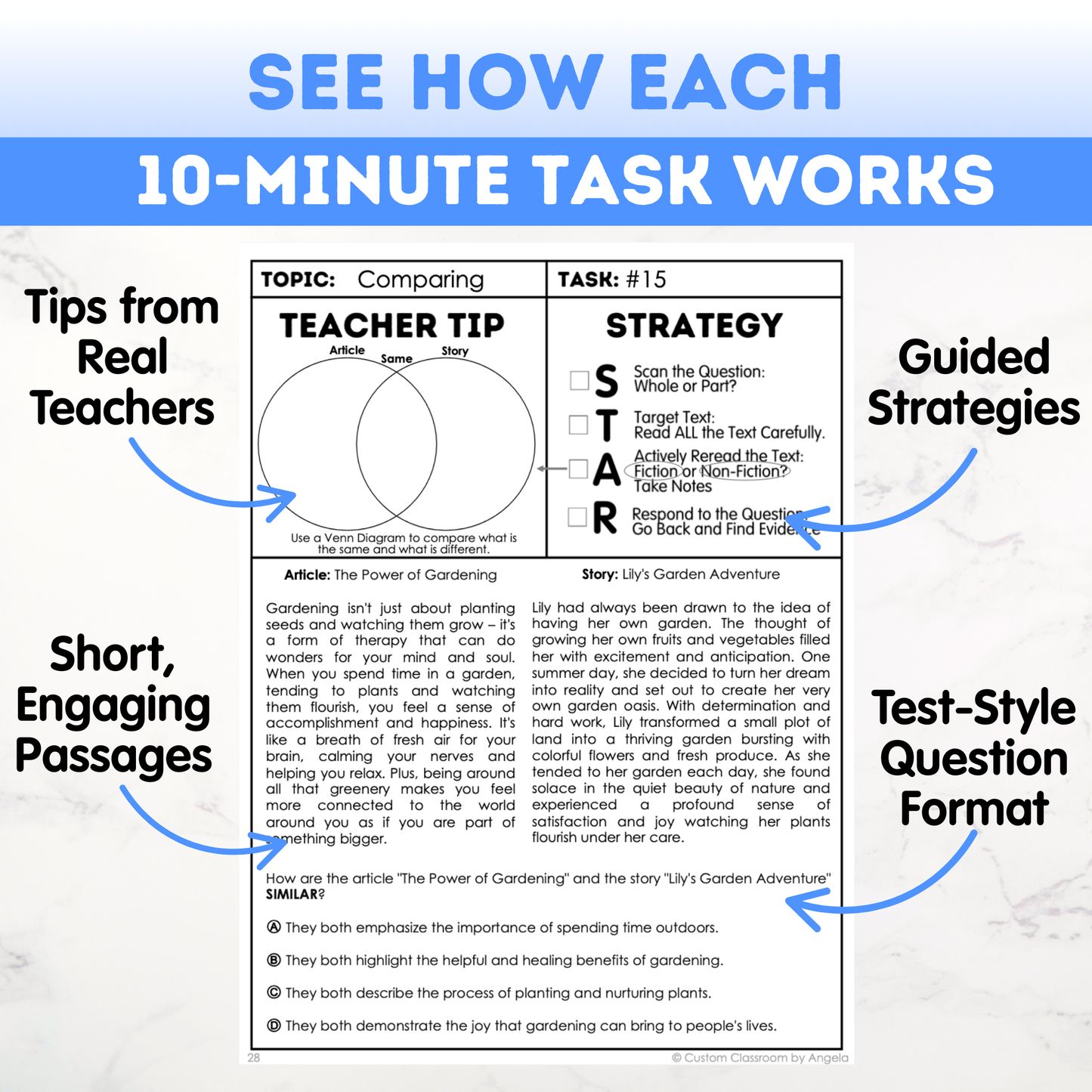8th Grade Ultimate 3-in-1 ELA Workbook for Test Prep Success - Digital PDF