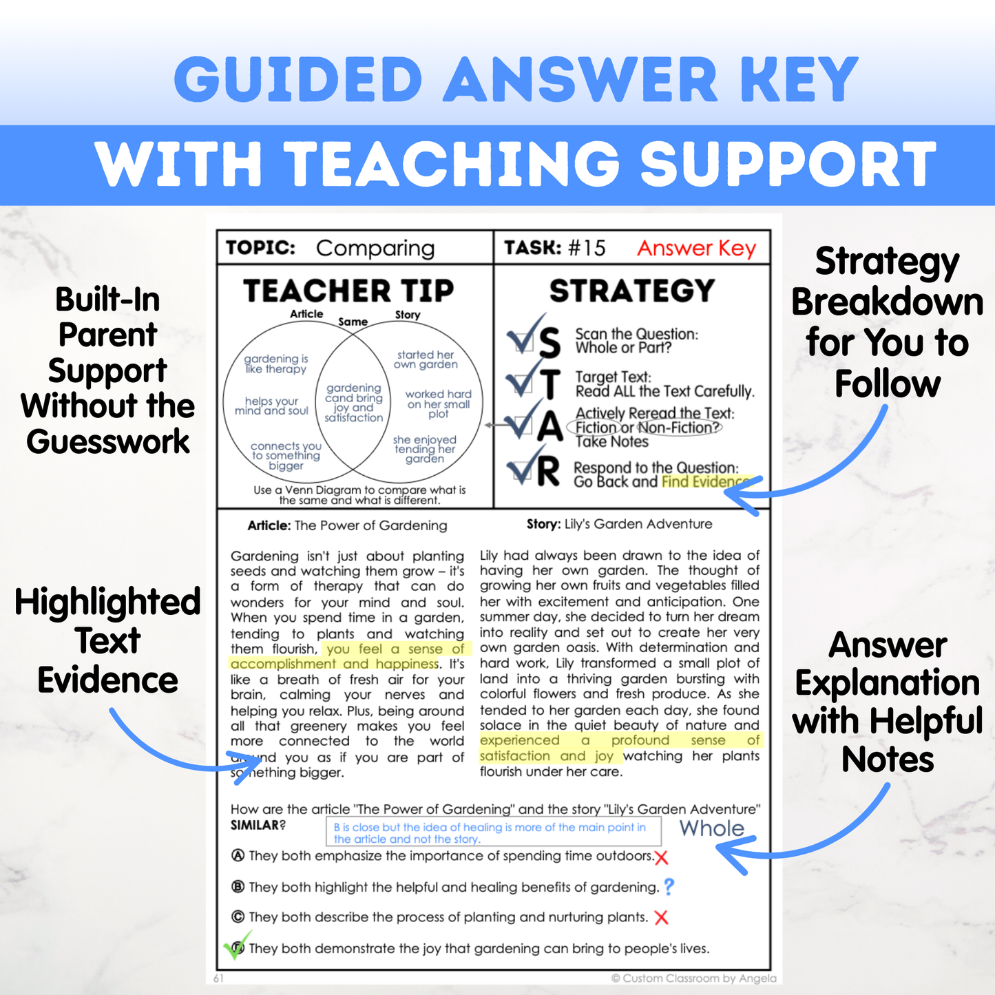 8th Grade Ultimate 3-in-1 ELA Workbook for Test Prep Success - Digital PDF