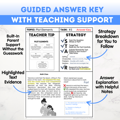 4th Grade Reading Comprehension Workbook - Digital PDF