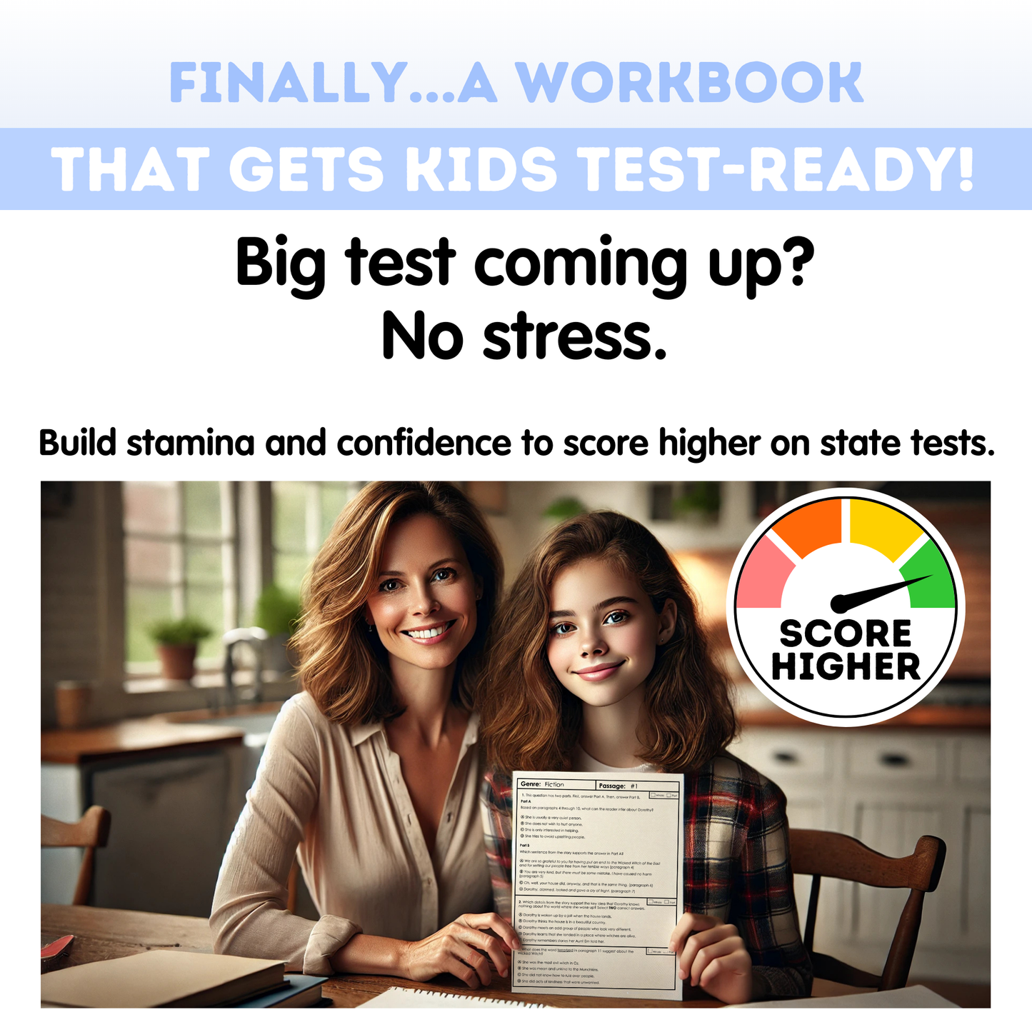 7th Grade Comprehension Test Prep Passages Workbook