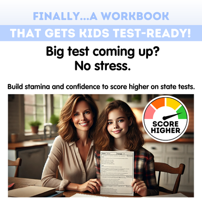 8th Grade Reading & Writing Test Prep Workbook
