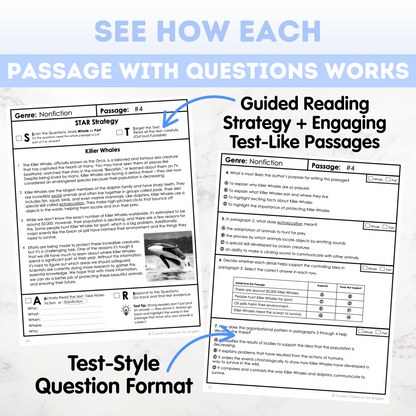 8th Grade Reading & Writing Test Prep Workbook