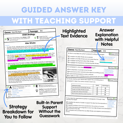 8th Grade Reading & Writing Test Prep Workbook