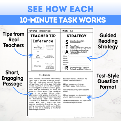 7th Grade Reading Comprehension Workbook