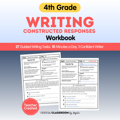 4th Grade Writing Workbook - Digital PDF