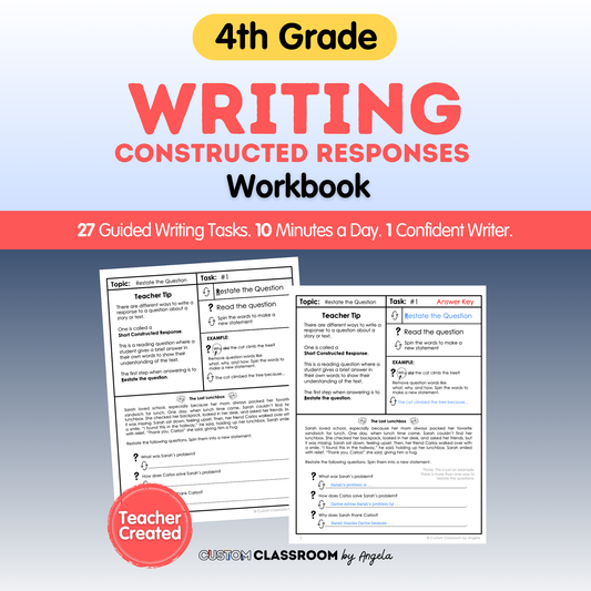 4th Grade Writing Workbook - Digital PDF