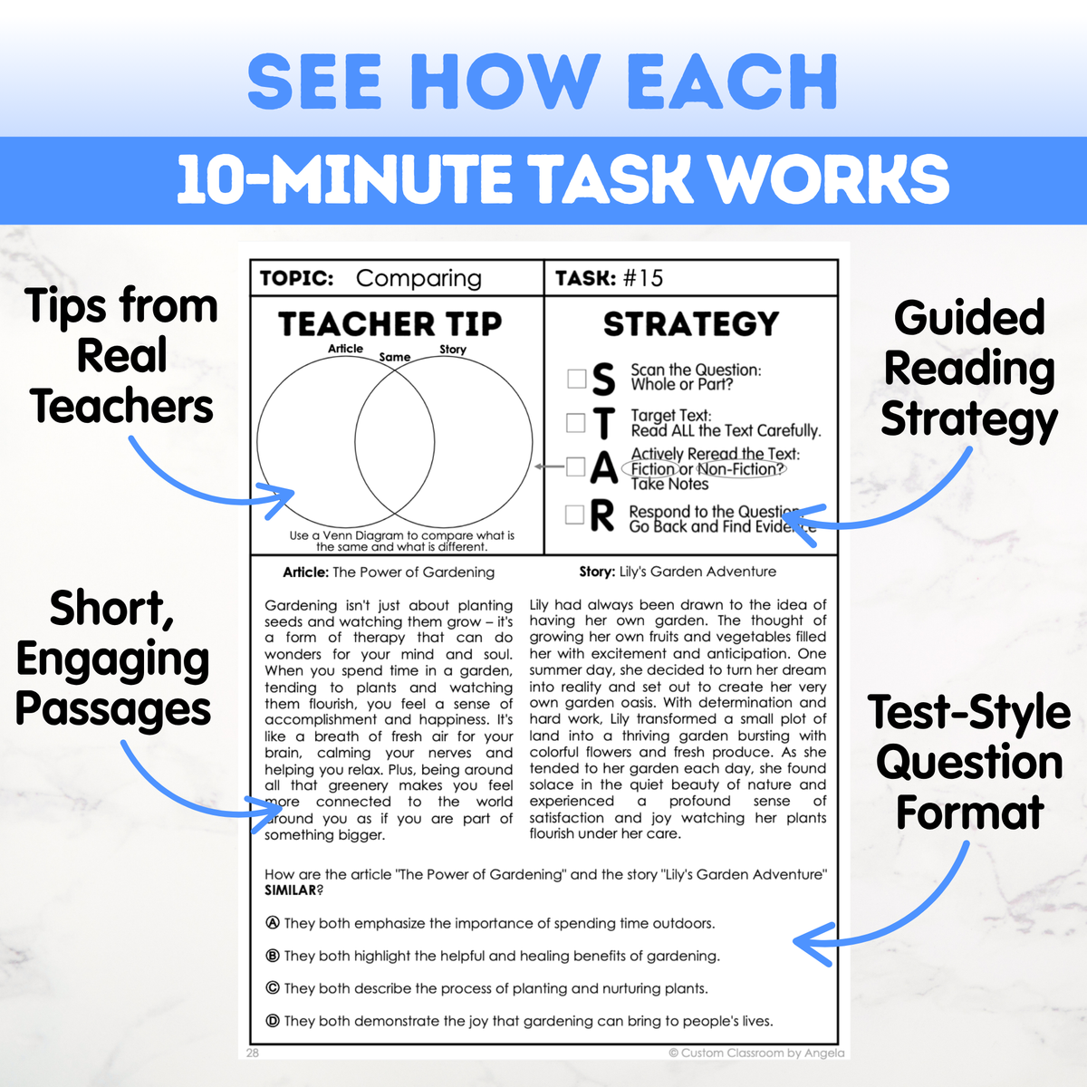 8th Grade Reading Comprehension Workbook