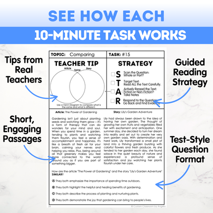 8th Grade Reading Comprehension Workbook