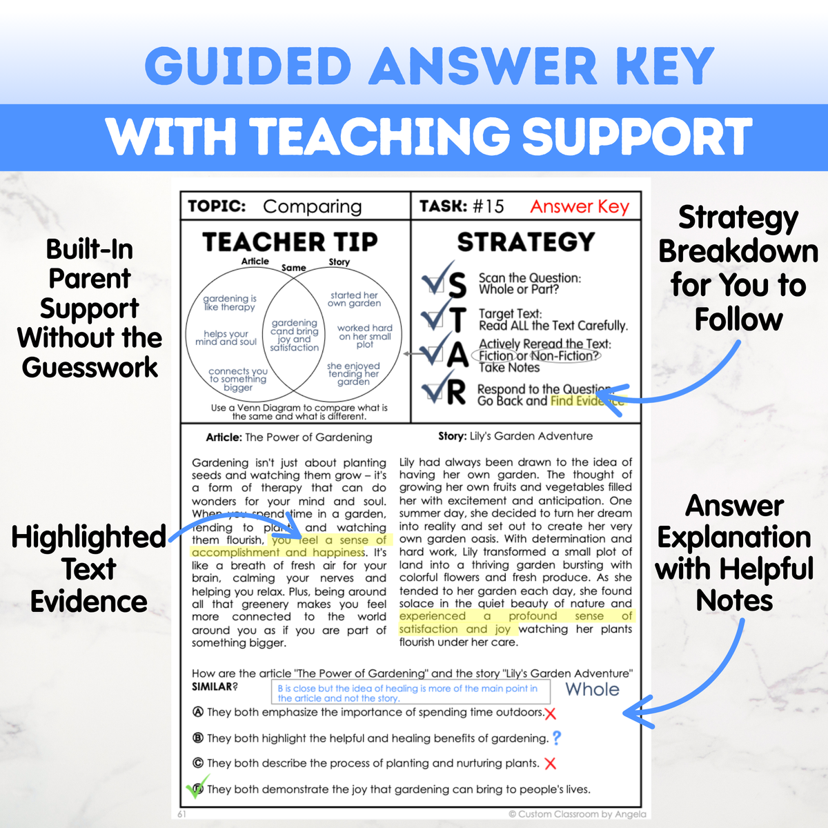 8th Grade Reading Comprehension Workbook