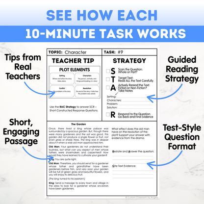 6th Grade Reading Comprehension Workbook - Digital PDF