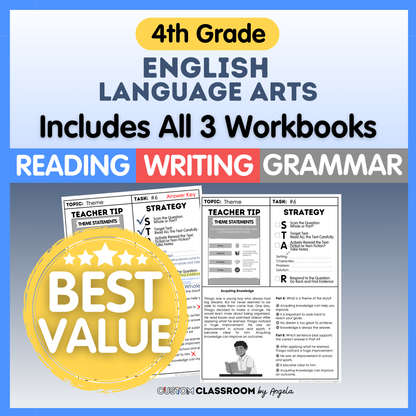 4th Grade Reading, Writing & Grammar Bundle