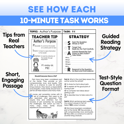 5th Grade Reading Comprehension Workbook