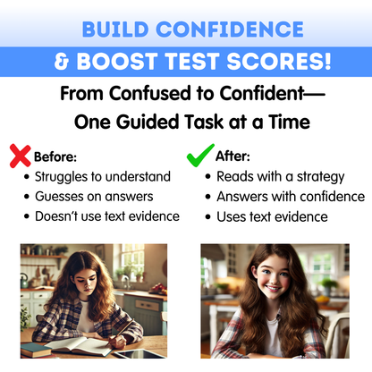7th Grade Reading Comprehension Workbook - Digital PDF