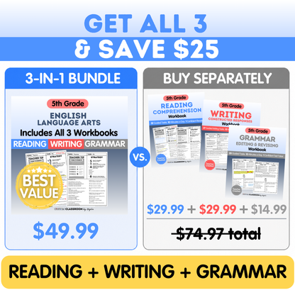 5th Grade Reading Comprehension Workbook