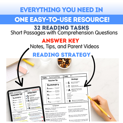 3rd Grade Reading Comprehension Workbook