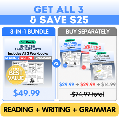 3rd Grade Reading Comprehension Workbook